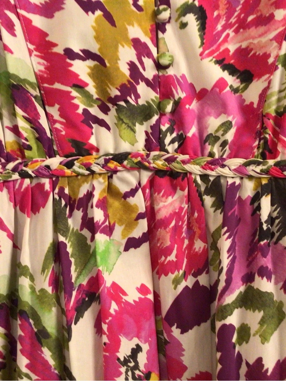 MISA Los Angeles /Setareh Floral-Print Belted Midi Dress - Sz. S - NWT